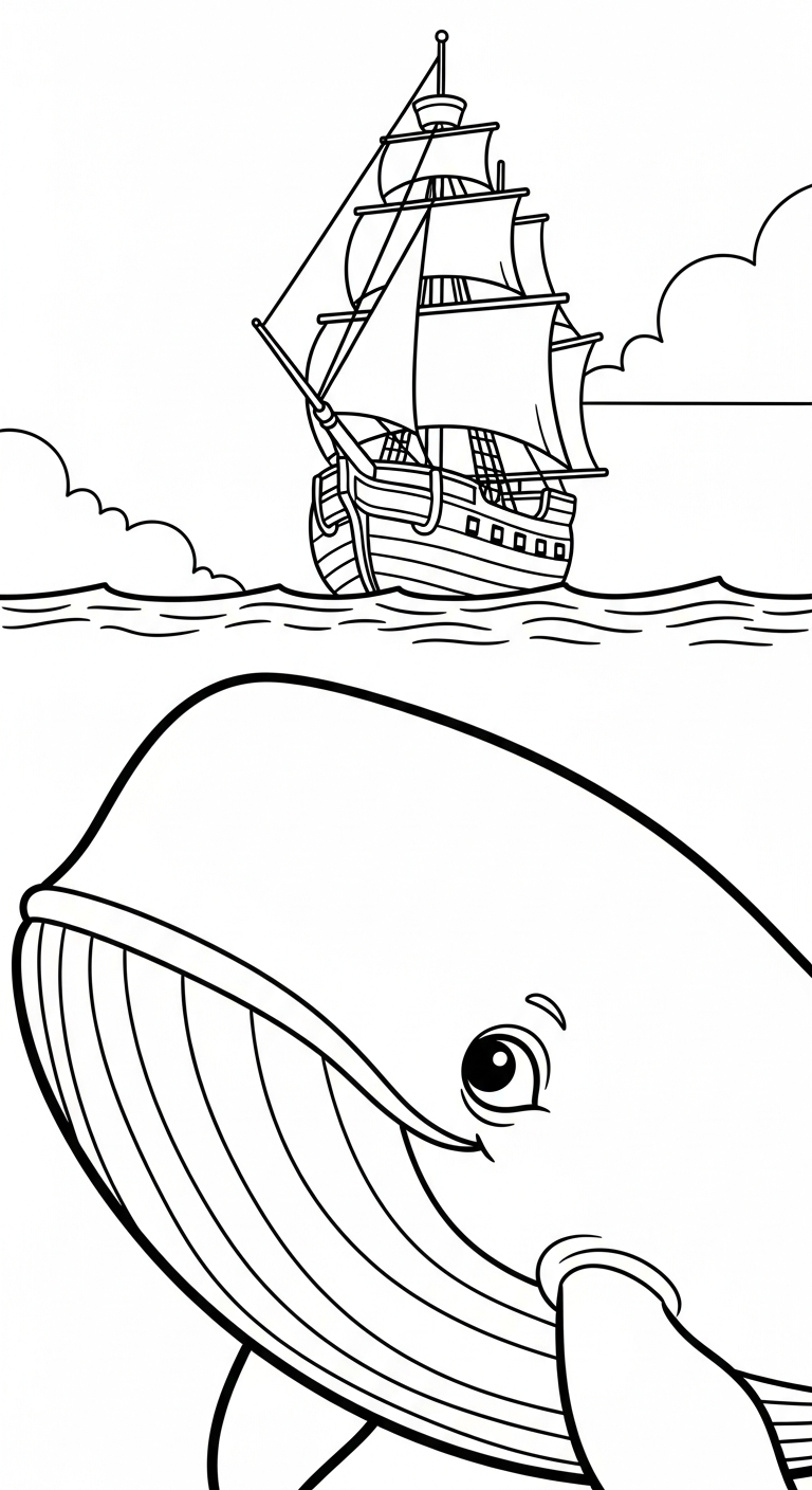 tải hình tô màu cá voi cho bé 5 tuổi