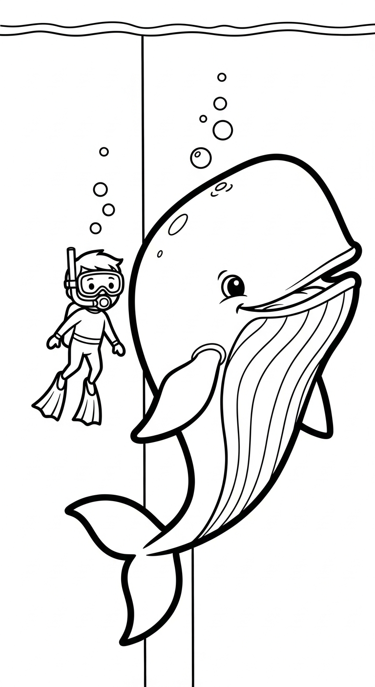 in tranh tô màu cá voi miễn phí