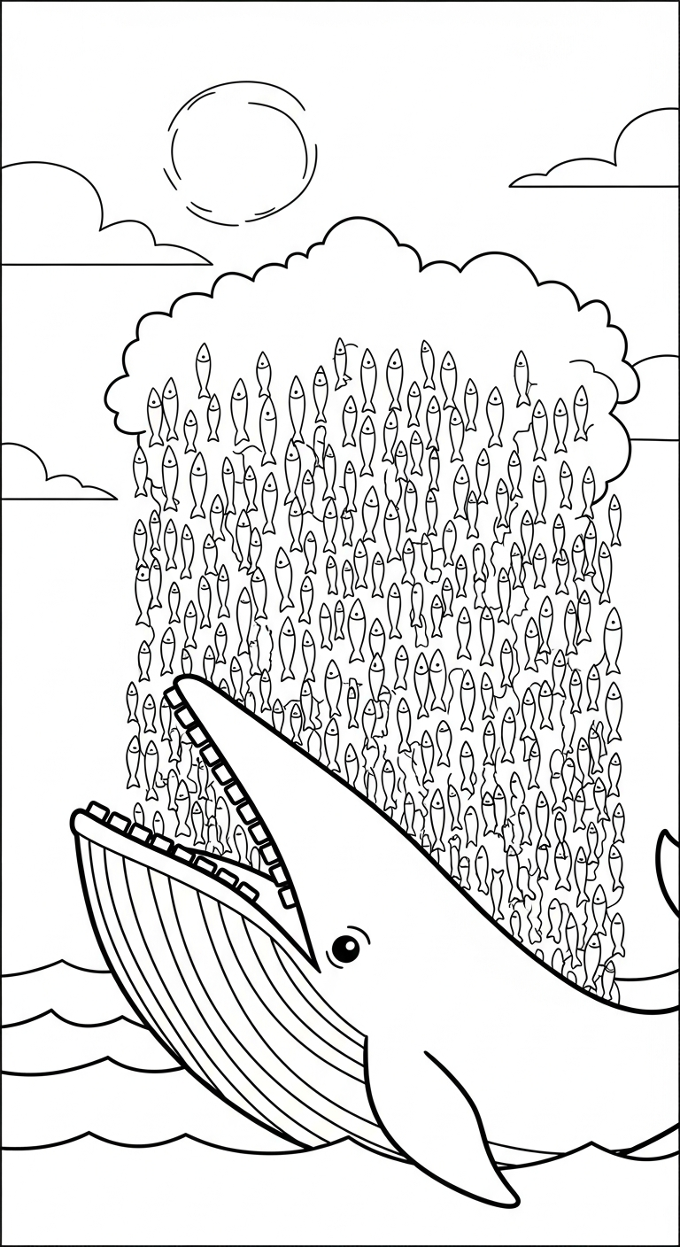 hình tô màu cá voi rõ nét