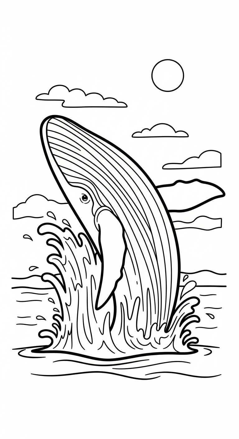 hình tô màu cá voi cho bé 6 tuổi miễn phí 1