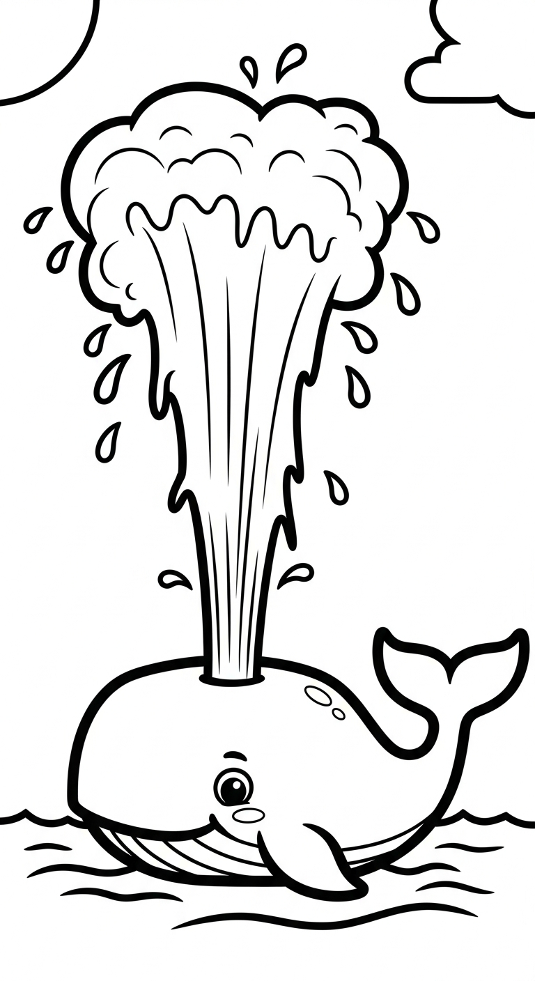 tranh tô màu cá voi cho bé mới nhất