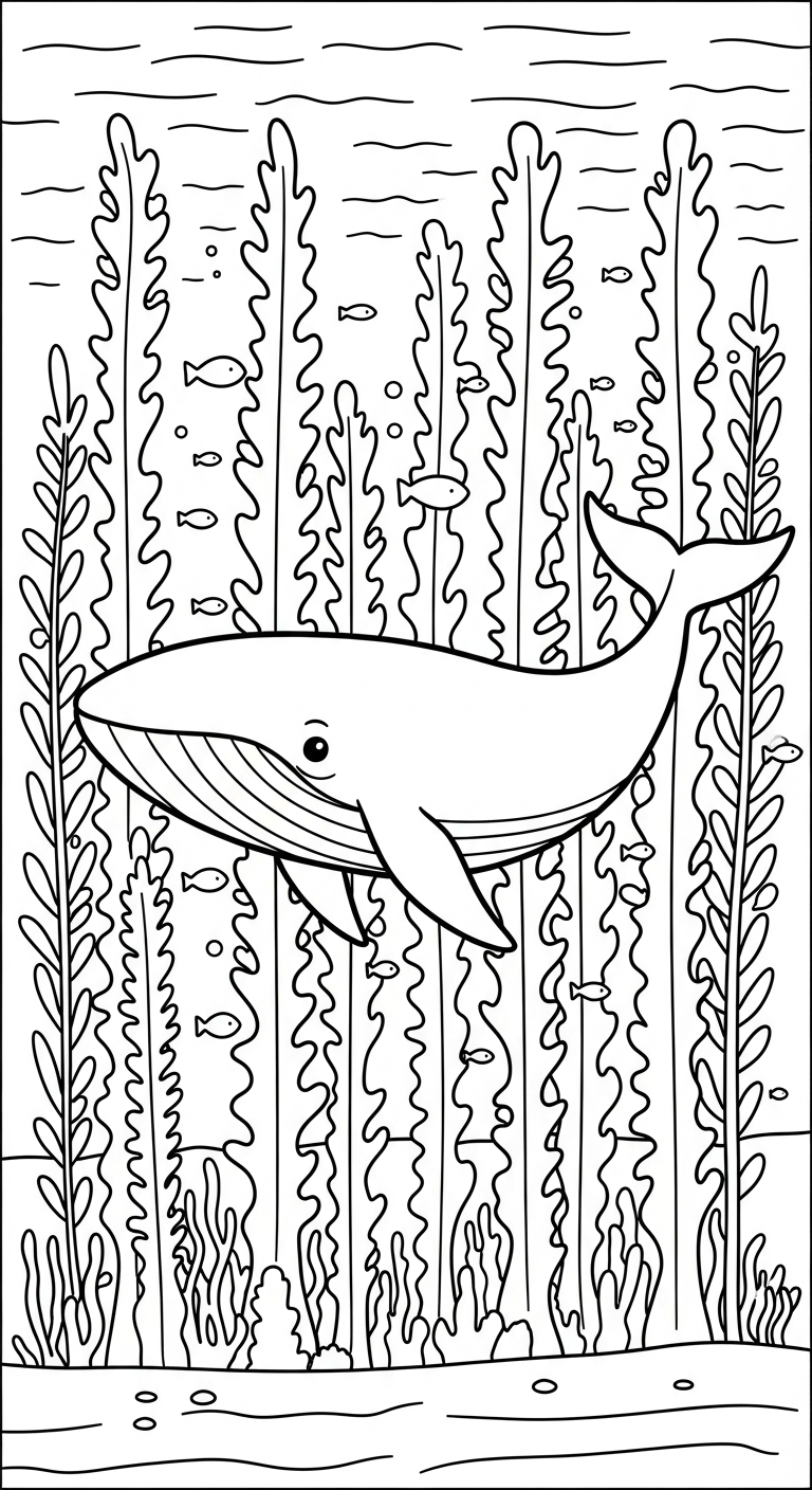 tải hình tô màu cá voi cho bé 8 tuổi