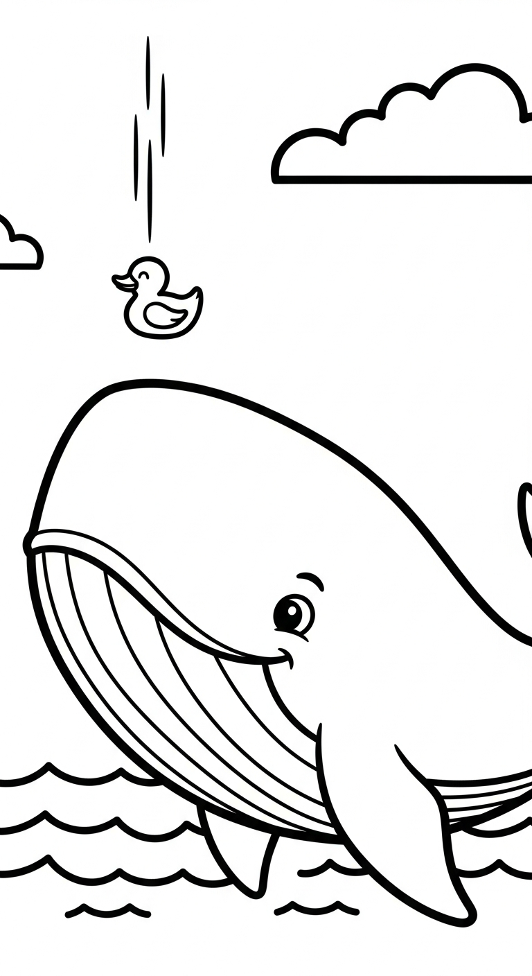 tải hình tô màu cá voi cho bé miễn phí