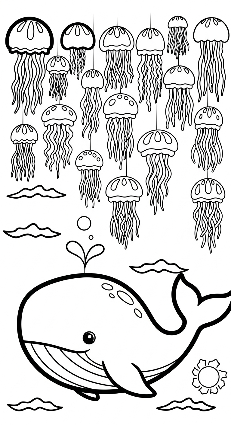 tải hình tô màu cá voi cho bé 4 tuổi