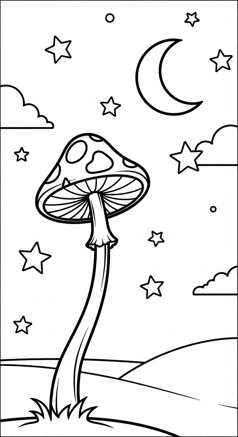 tải hình tô màu cây nấm pdf