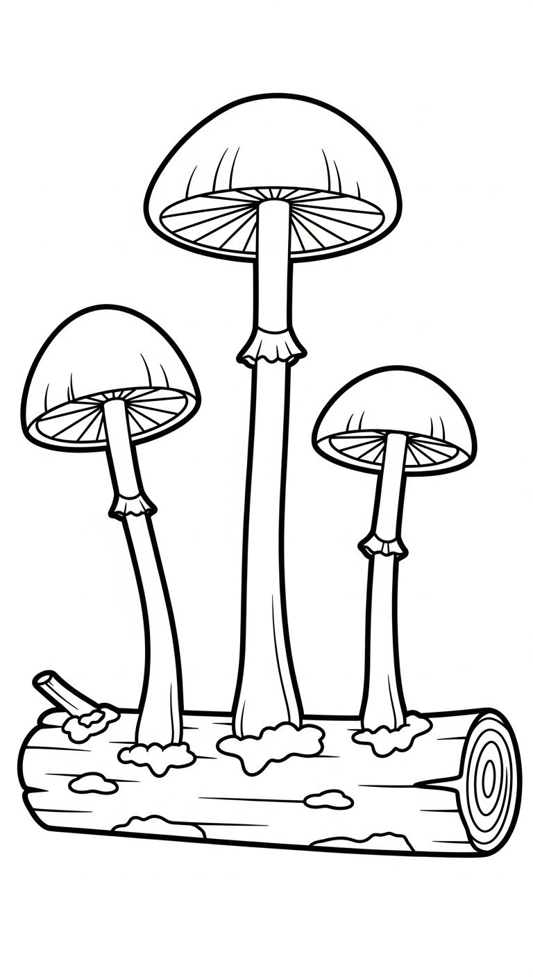 tải tranh tô màu cây nấm