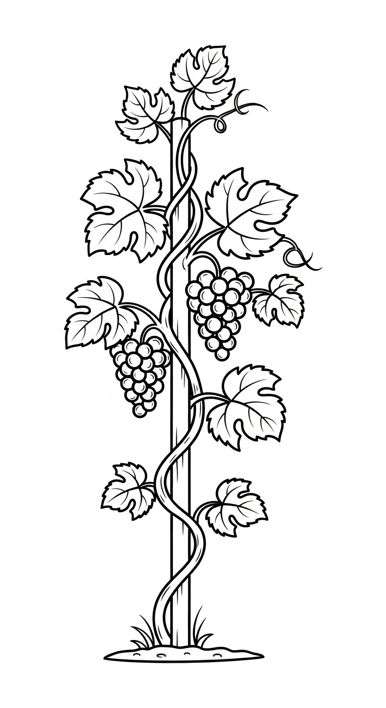 tranh tô màu chùm nho cho bé 8 tuổi