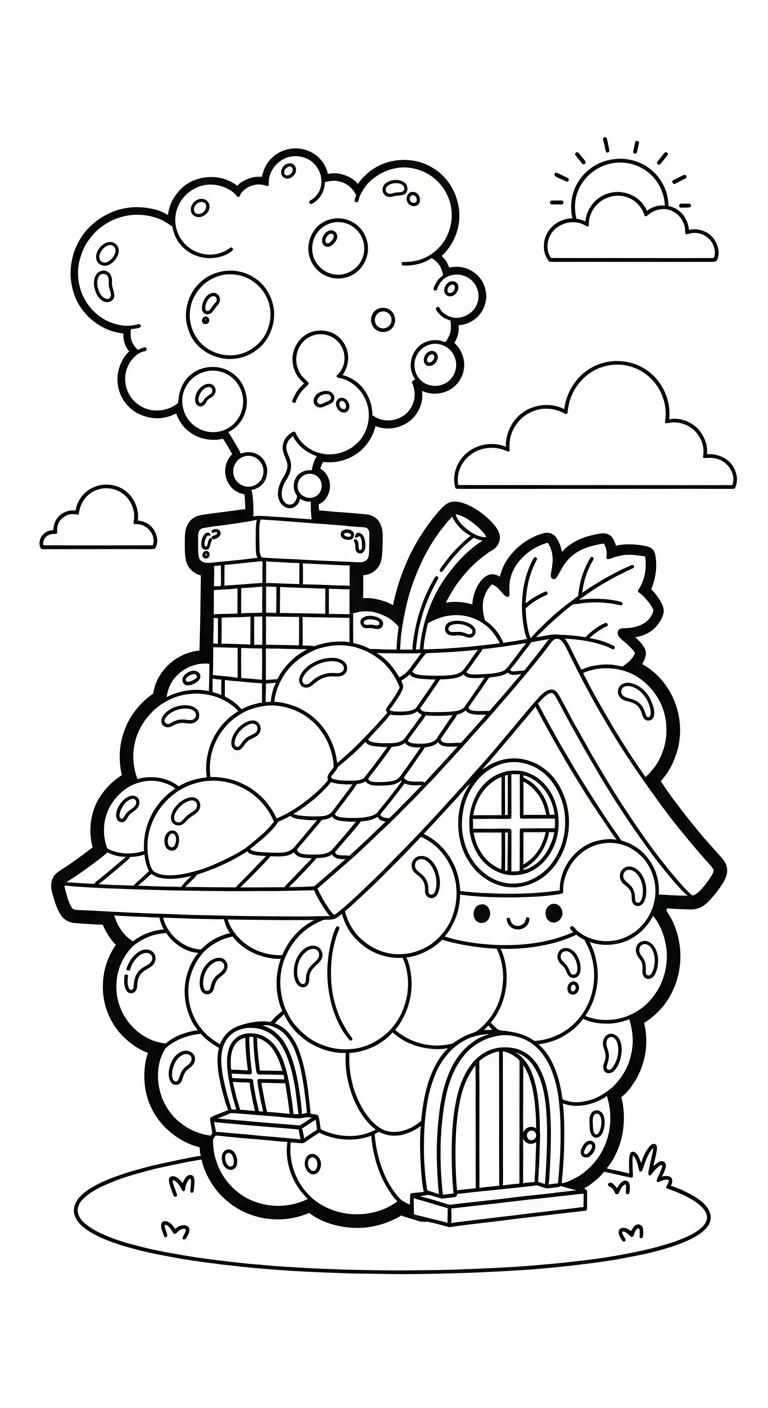 hình tô màu chùm nho cho bé 4 tuổi miễn phí