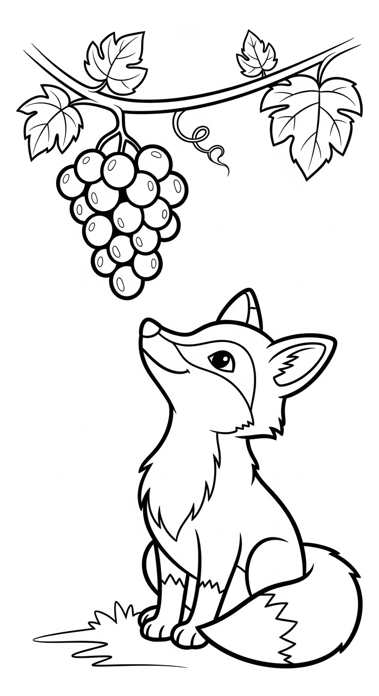 tranh tô màu chùm nho cho bé 7 tuổi