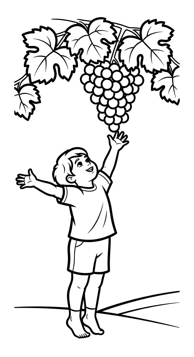 tải tranh tô màu chùm nho cho bé 4 tuổi