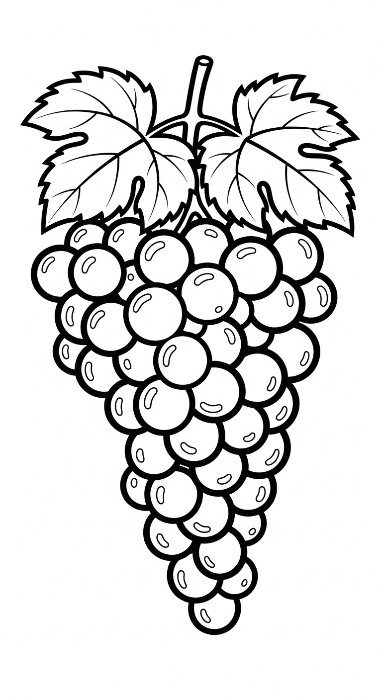 tải hình tô màu chùm nho cho bé 4 tuổi 1