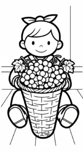 tải tranh tô màu chùm nho cho bé 3 tuổi
