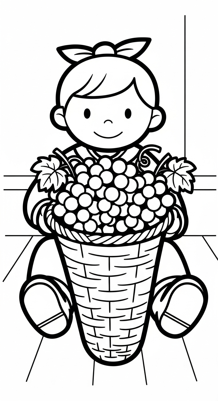 tải tranh tô màu chùm nho cho bé 3 tuổi