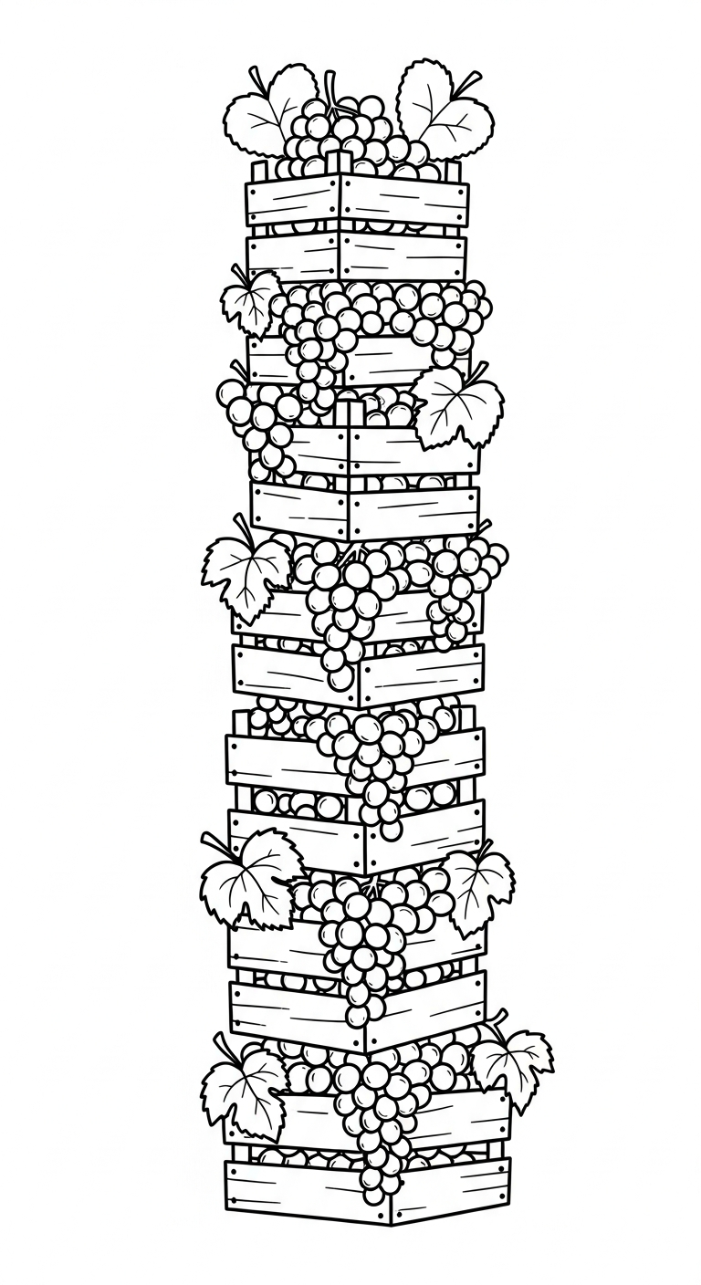 tranh tô màu chùm nho cho bé mới nhất