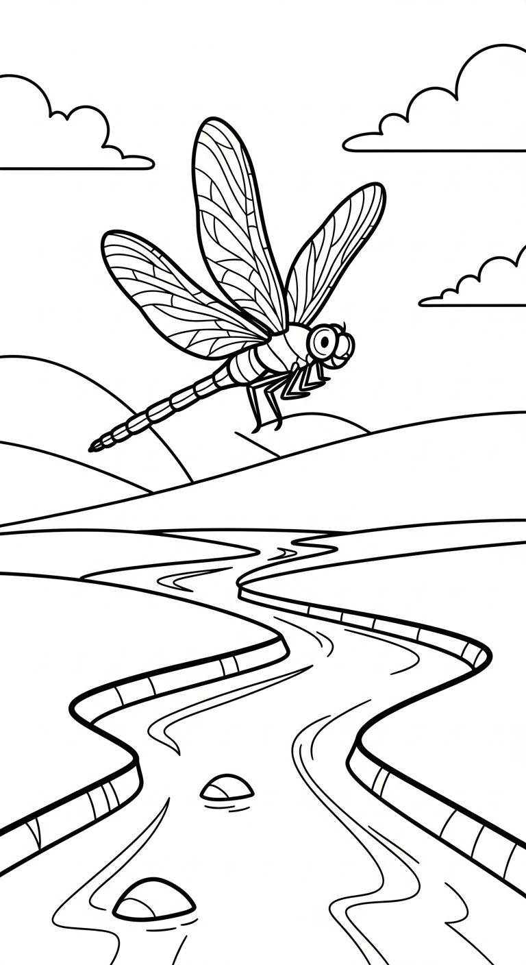 in hình chuồn chuồn cho bé tập tô