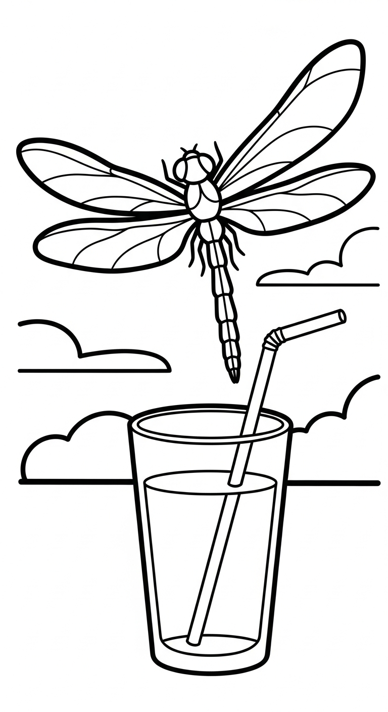 tải hình tô màu chuồn chuồn cho bé