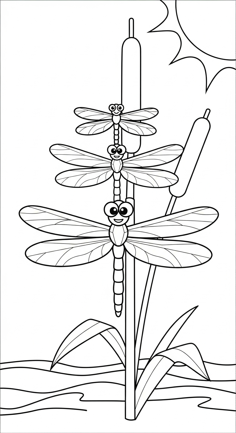 in tranh tô màu chuồn chuồn cho bé 3 tuổi 1