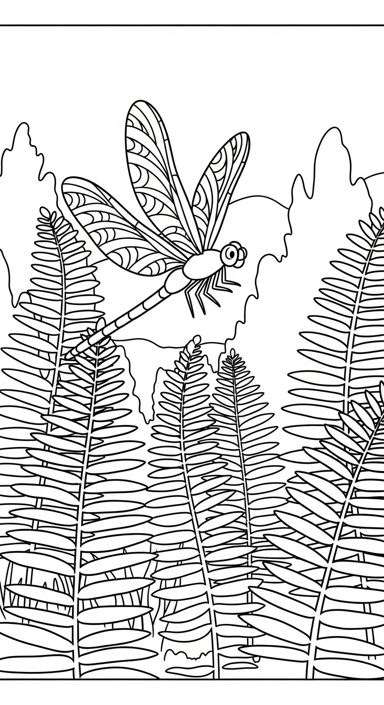 tải tranh tô màu chuồn chuồn cho bé 4 tuổi