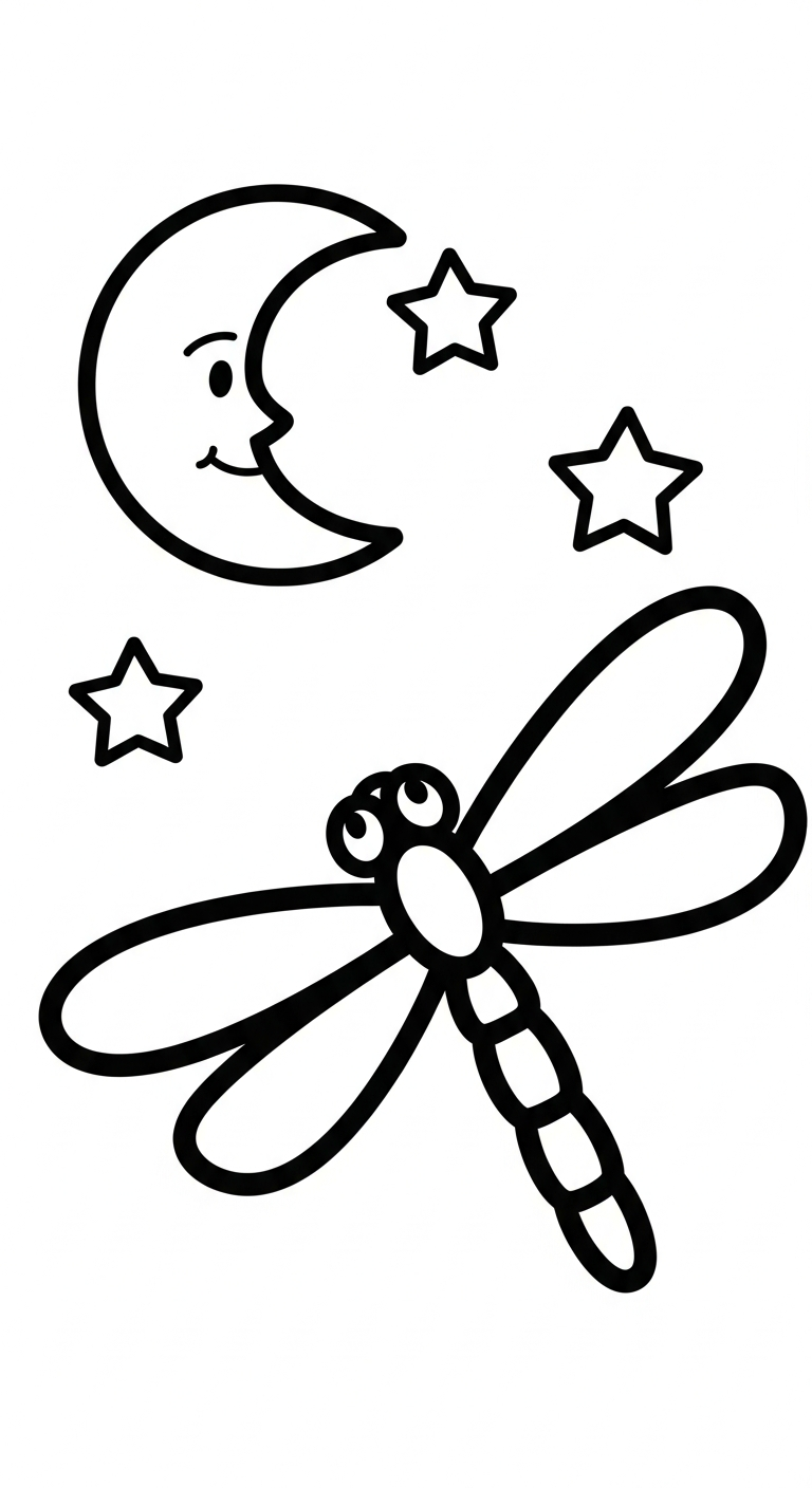 tranh tô màu chuồn chuồn cho bé 8 tuổi