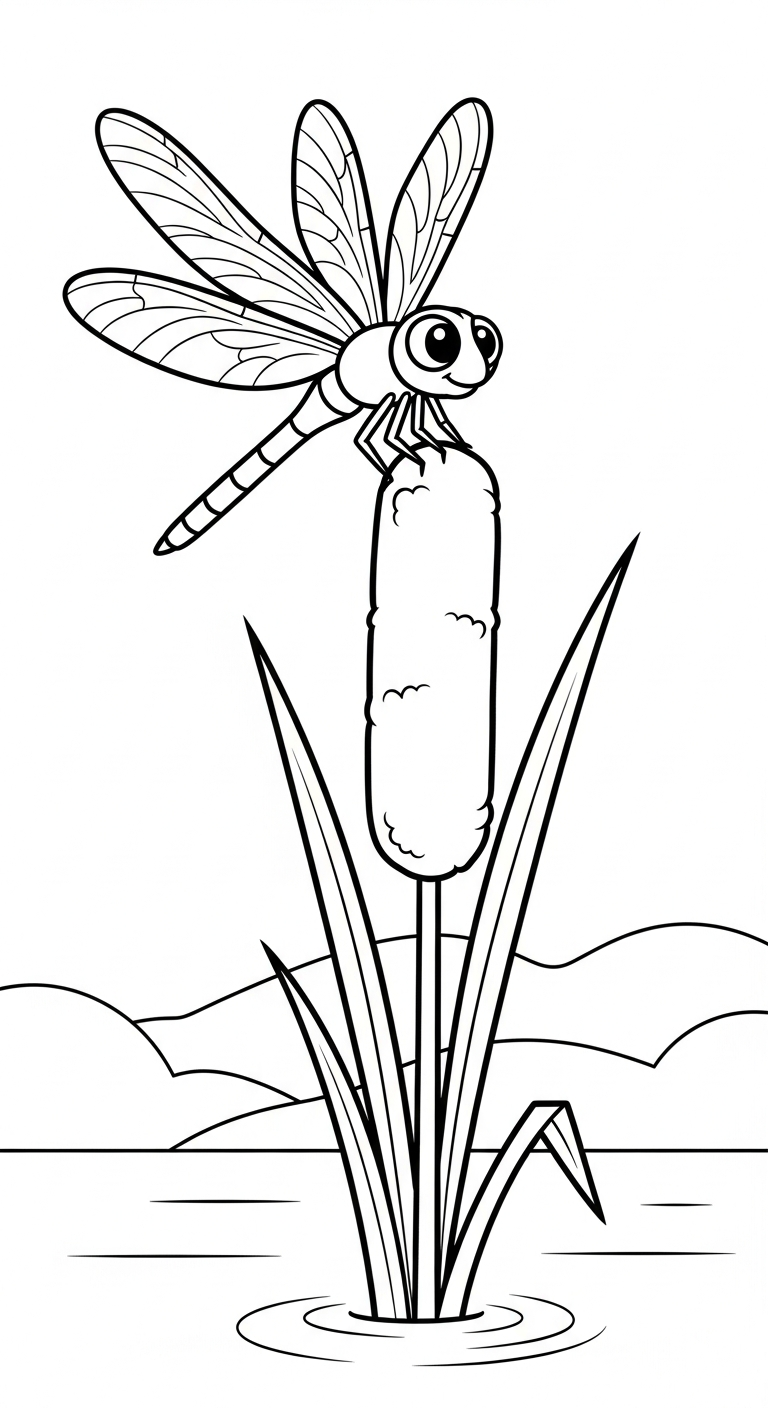 hình tô màu chuồn chuồn cho bé tải miễn phí