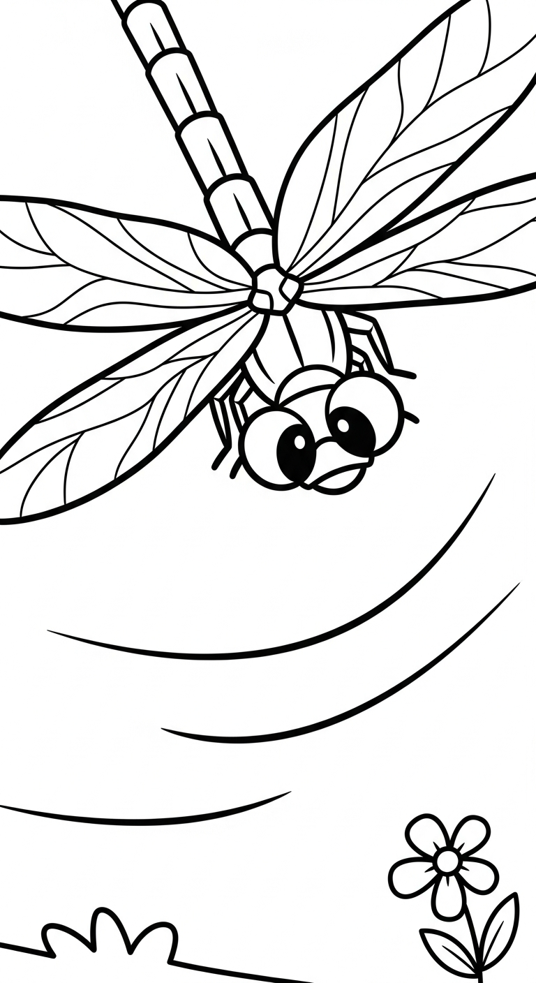 tải hình tô màu chuồn chuồn cho bé 8 tuổi