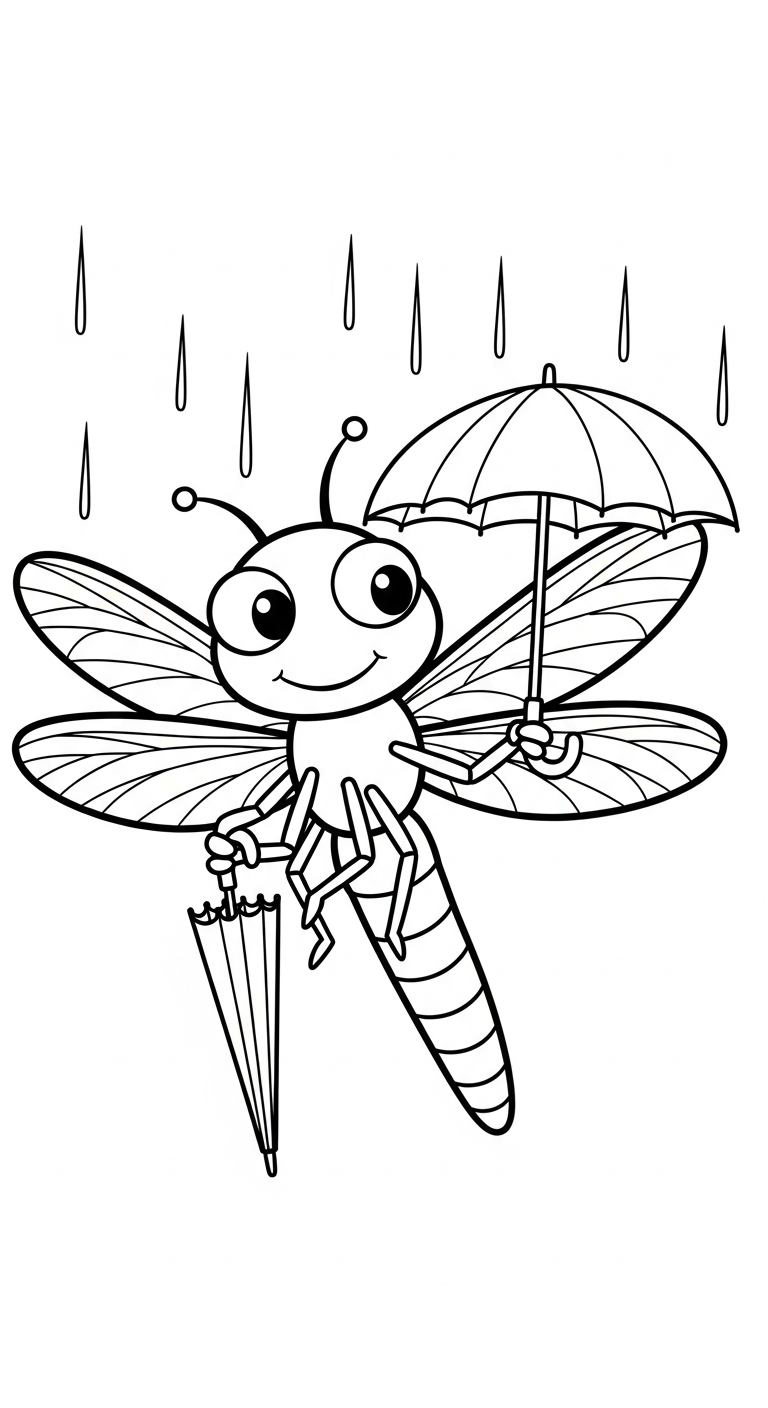 tải hình tô màu chuồn chuồn cho bé 5 tuổi