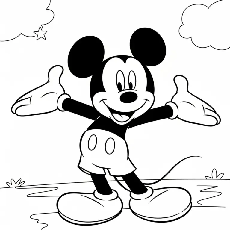 Tranh tô màu Chuột Mickey