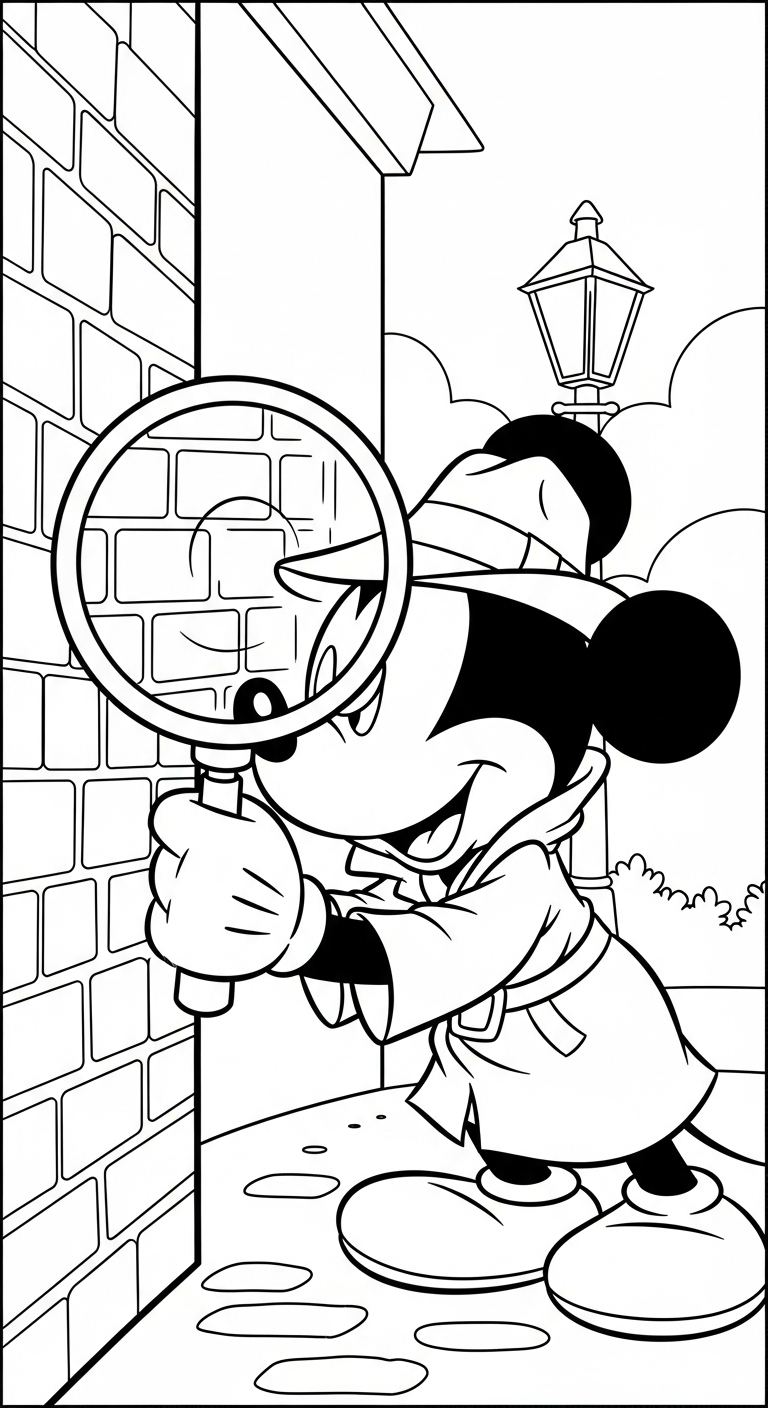 tranh tô màu chuột mickey cho bé 5 tuổi miễn phí