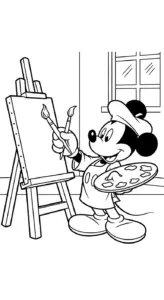in tranh tô màu chuột mickey cho bé 3 tuổi