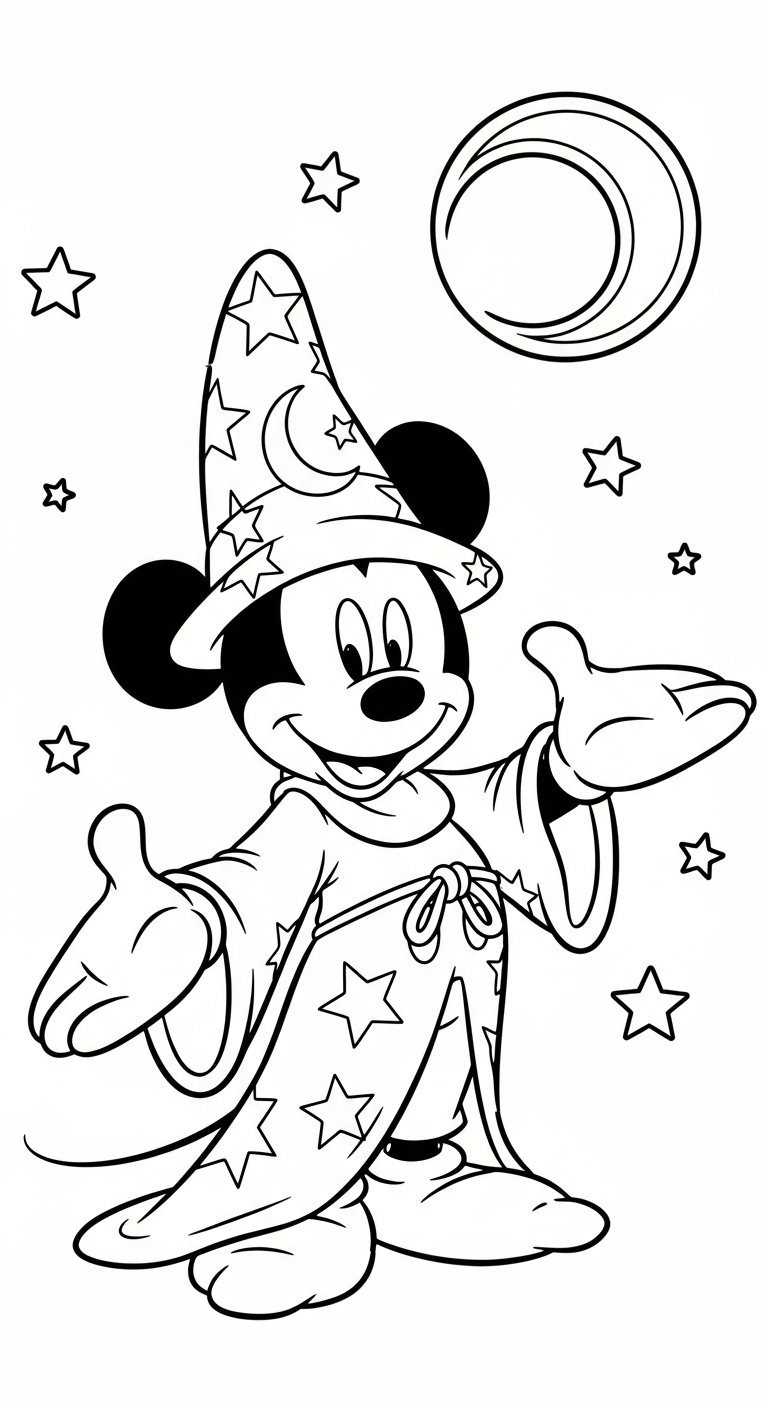 tải tranh tô màu chuột mickey chất lượng cao 1