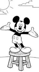 tranh tô màu chuột mickey tập tô