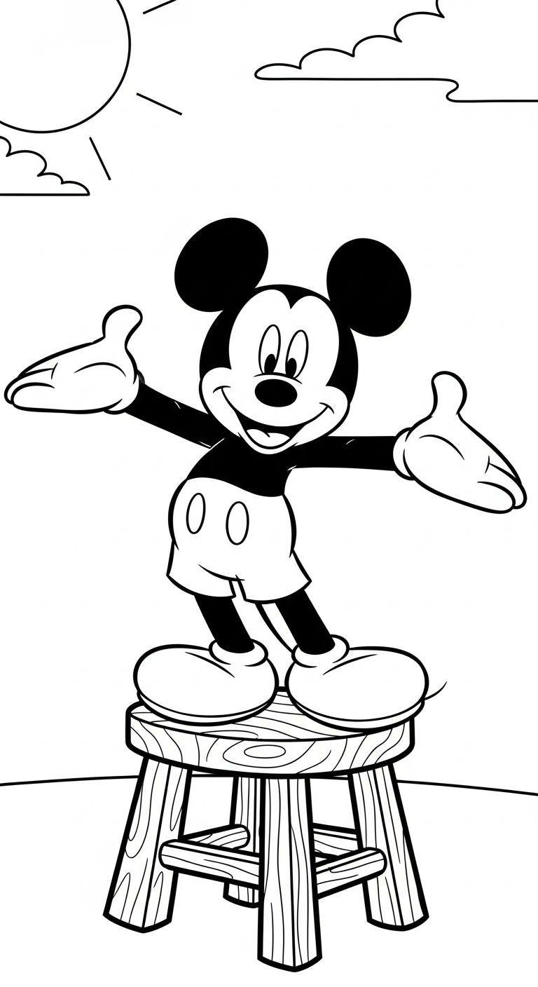 tranh tô màu chuột mickey tập tô