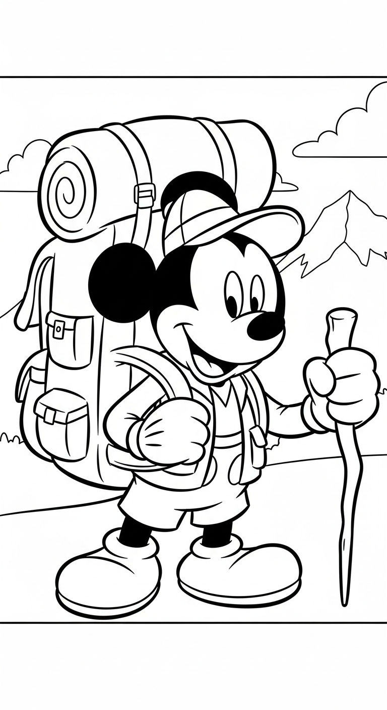 tải hình tô màu chuột mickey cho bé