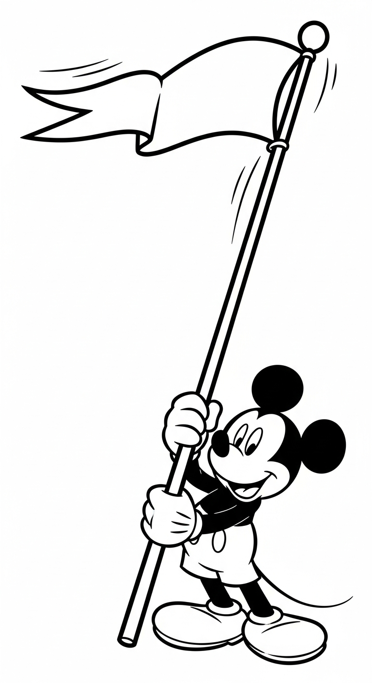 tải tranh tô màu chuột mickey cho bé miễn phí