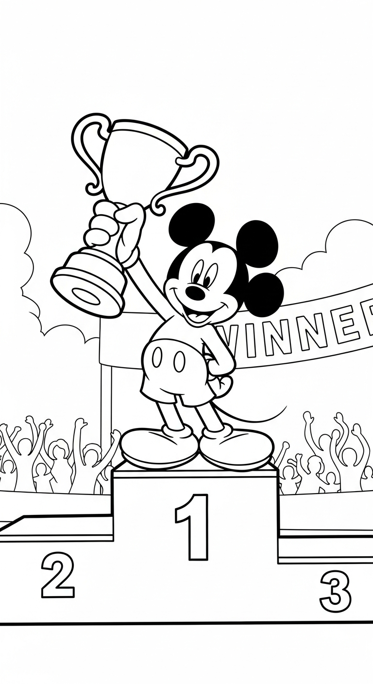 tải hình tô màu chuột mickey chất lượng cao