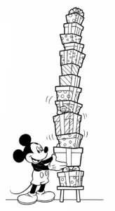 tranh tô màu chuột mickey cho bé 4 tuổi miễn phí
