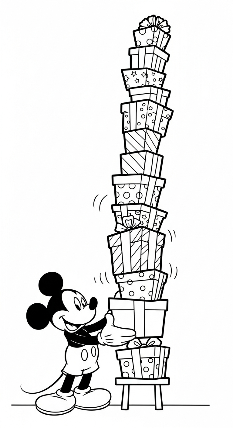 tranh tô màu chuột mickey cho bé 4 tuổi miễn phí