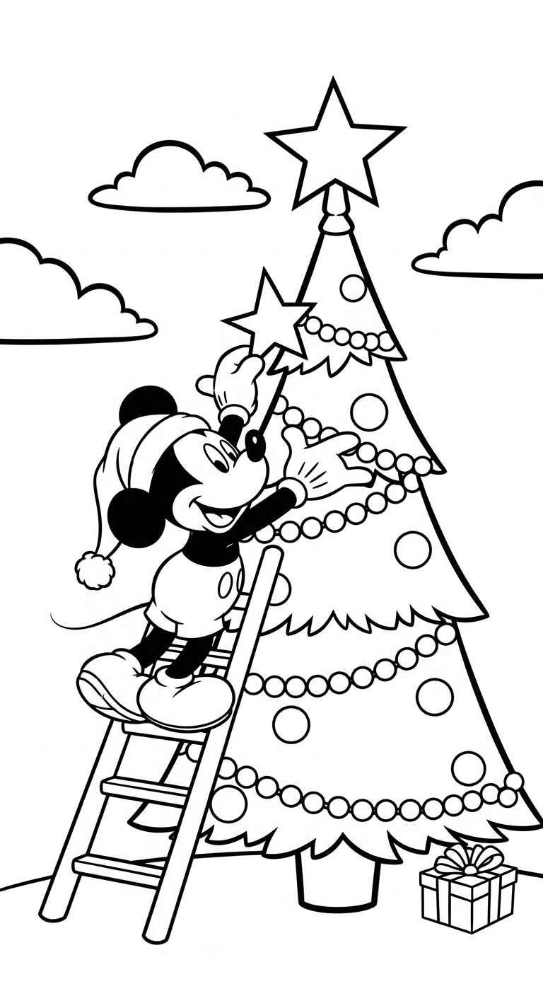 hình tô màu chuột mickey cho bé 4 tuổi miễn phí