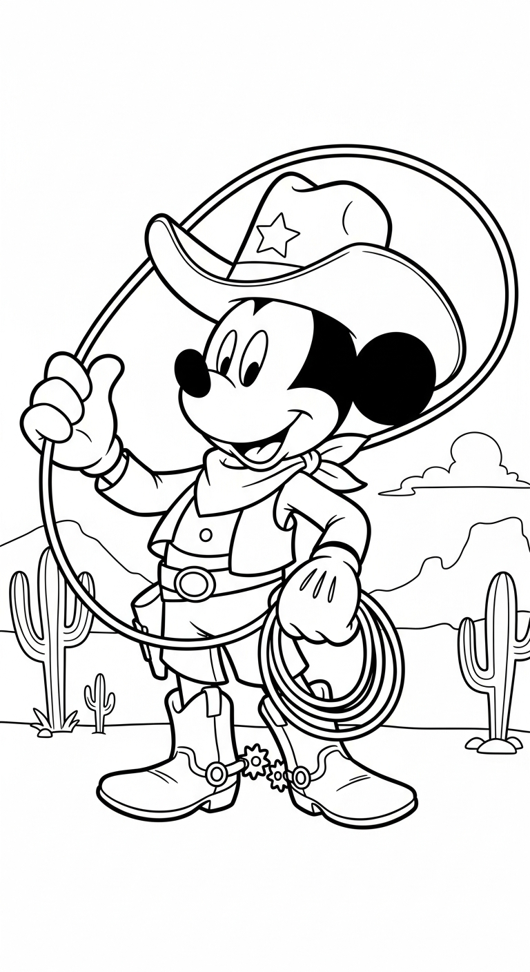 in tranh tô màu chuột mickey cho bé 7 tuổi