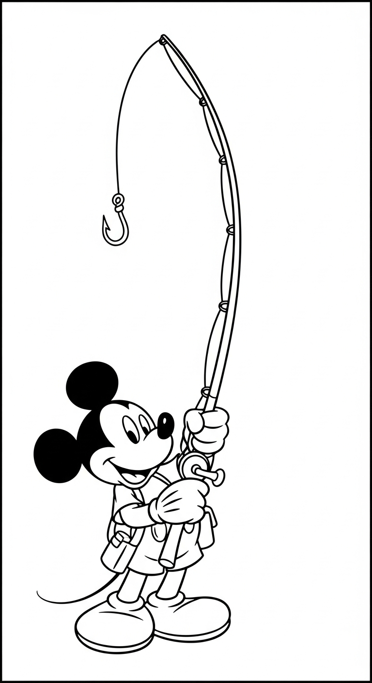 mẫu in tranh tô màu chuột mickey cho bé