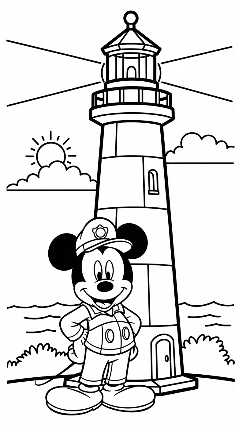 tải tranh tô màu chuột mickey cho bé 4 tuổi