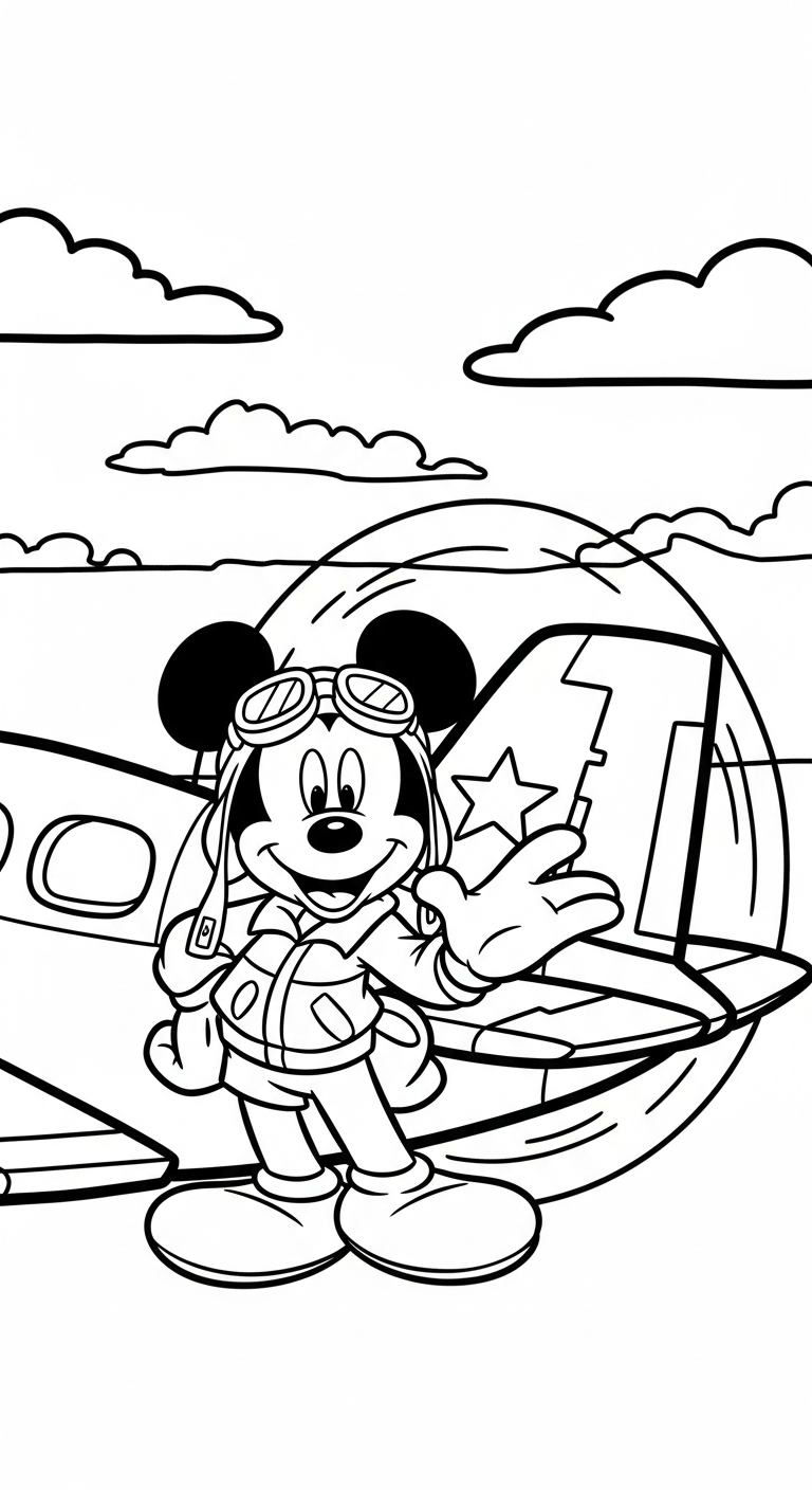 tải hình tô màu chuột mickey cho bé 6 tuổi