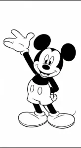 in hình tô màu chuột mickey cho bé 4 tuổi