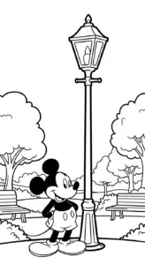 tải tranh tô màu chuột mickey cho bé 8 tuổi