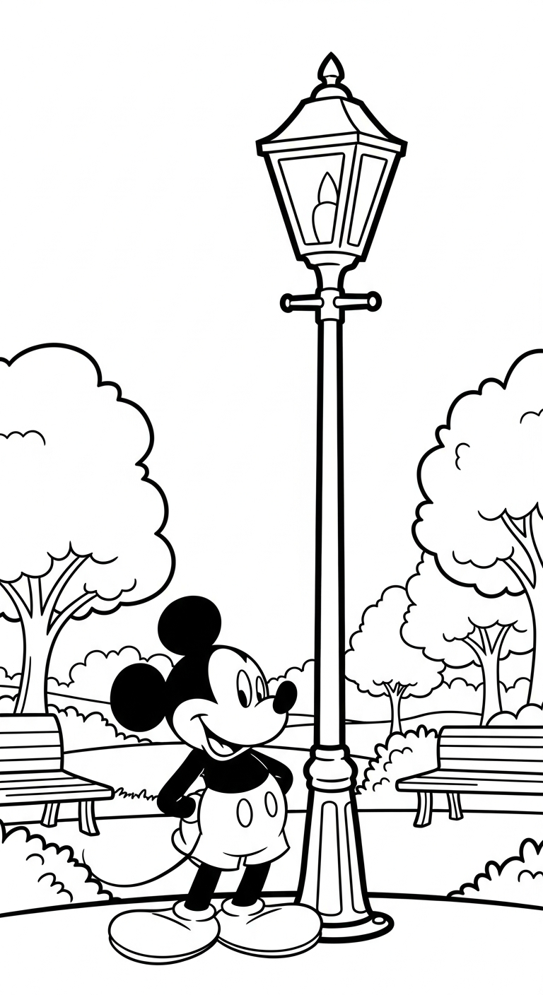 tải tranh tô màu chuột mickey cho bé 8 tuổi