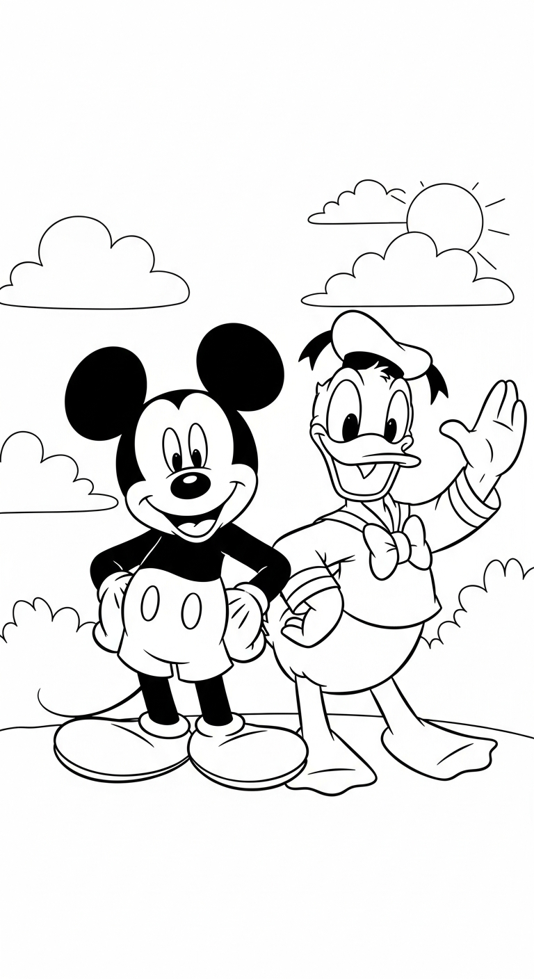 tải tranh tô màu chuột mickey không mất tiền