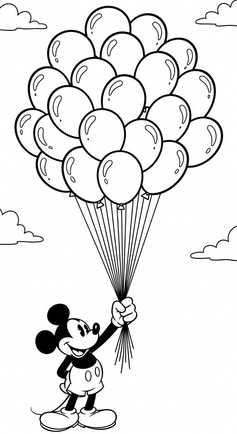 hình tô màu chuột mickey cho bé 6 tuổi miễn phí 1