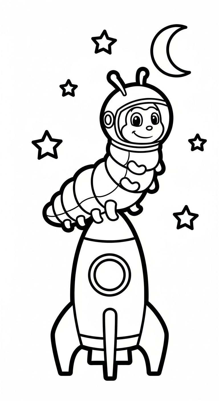 tranh tô màu con sâu cho bé 3 tuổi miễn phí