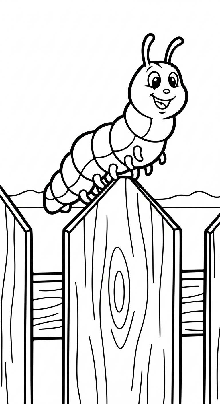 tải hình tô màu con sâu cho bé 6 tuổi