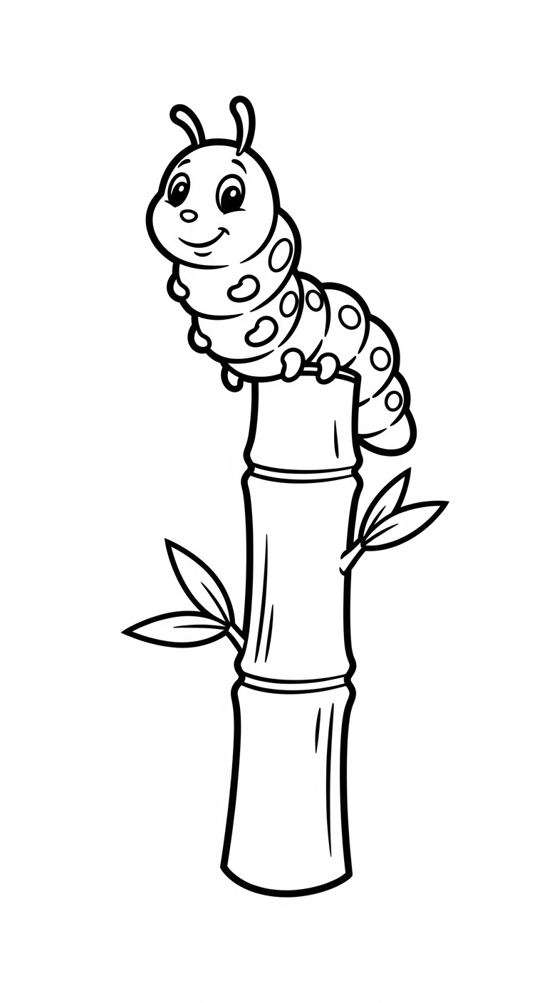 tranh tô màu con sâu cho bé 8 tuổi miễn phí